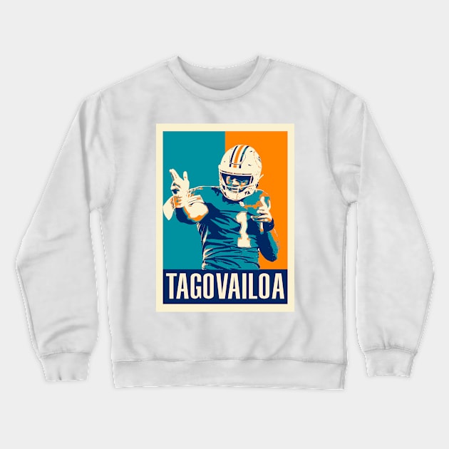 Tua Tagovailoa Pop Art Style Crewneck Sweatshirt by mia_me